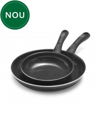 Set 2 tigai ceramice non-aderente Chef Diamond, 20/28 cm - GREENPAN